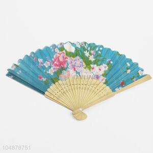 Promotional Flower Pattern Folding Hand Fan