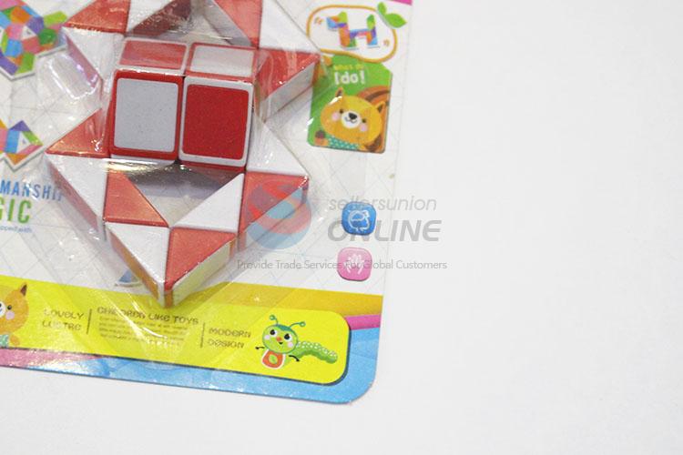 Top Quality Red and White Color Educational Speed Lock Shaped Toys Twist Cube Puzzle Toys
