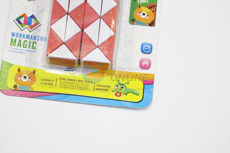 Portable Red and White Color Educational Speed Square Shaped Toys Twist Cube Puzzle Toys