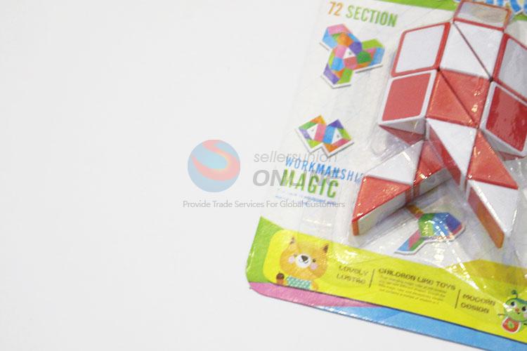 Eco-Friendly Red and White Color Educational Speed Rocket Shaped Toys Twist Cube Puzzle Toys