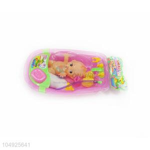 New Arrival Supply Dollhouse Miniature Baby Bath Toys Doll In Bath Tub