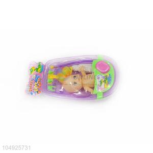 Utility and Durable Cartoon Play House Toy Cute Baby Bathroom Bathtub with Bath Set