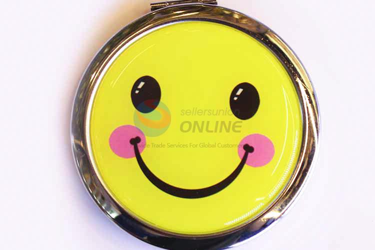 Cheap Promotional Emoji Portable Make-Up Double Sided Folding Handheld Mirrors