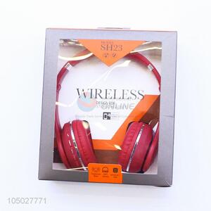 Good Quality Red Color Headphones Wireless Headset with Microphone