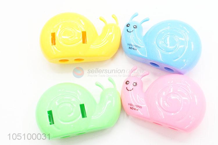 Candy Color Cartoon Snail Shaped Plastic Pencil Sharpener for Kids
