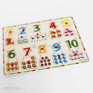 Custom Wooden Hand Grasp Plate Educational numbers Puzzles