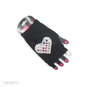 Cheap Professional Fashion Warm Half-finger Gloves