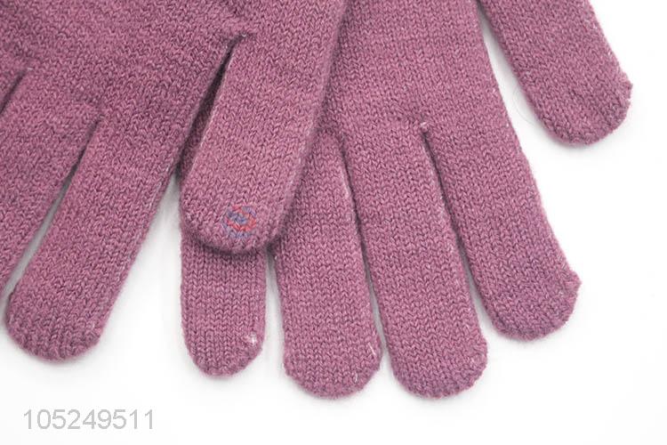 Chinese Factory Thick Warm Woamn Gloves Full Finger Glove