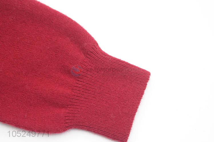 Good Reputation Quality Fingerless Gloves Red Gloves for Woman