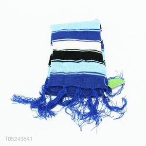 Wholesale good quality stirpes printed kids scarf with tassels