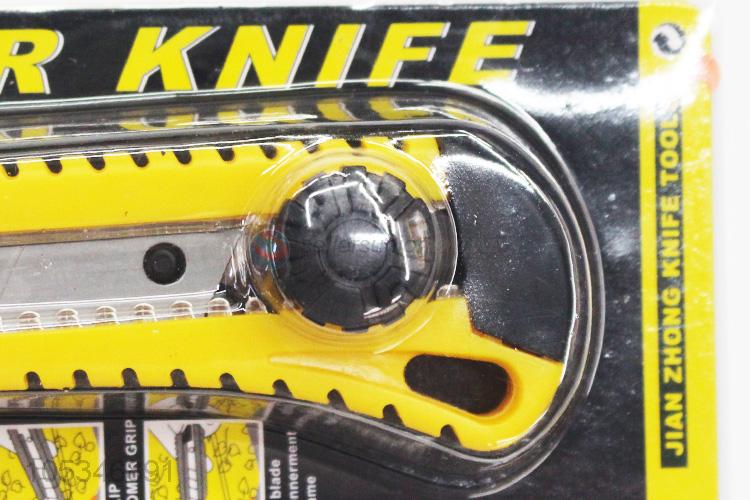 Good Sale  Retractable Safety 18mm Wide Blade Cutter Utility Knife