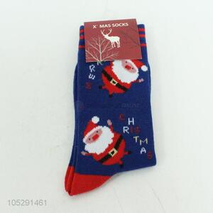 Professional factory supply Father Christmas printed kids boys socks