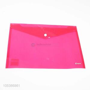 Low price rose red plastic file folder