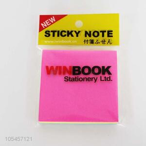 Promotional cheap 100pcs colored sticky noted stationery wholesale
