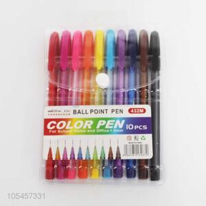 Low price 10pcs ball-point pens color pens for promotions