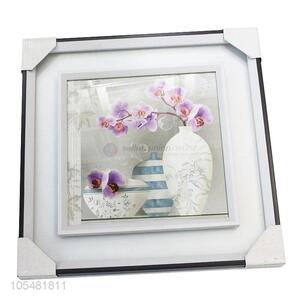 Good Factory Price Flowers and Vases Glass Wall Picture/Wall Painting