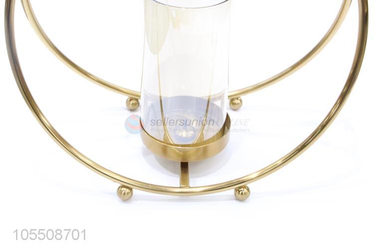 Wholesale golden iron candlestick modern metal candle holder
