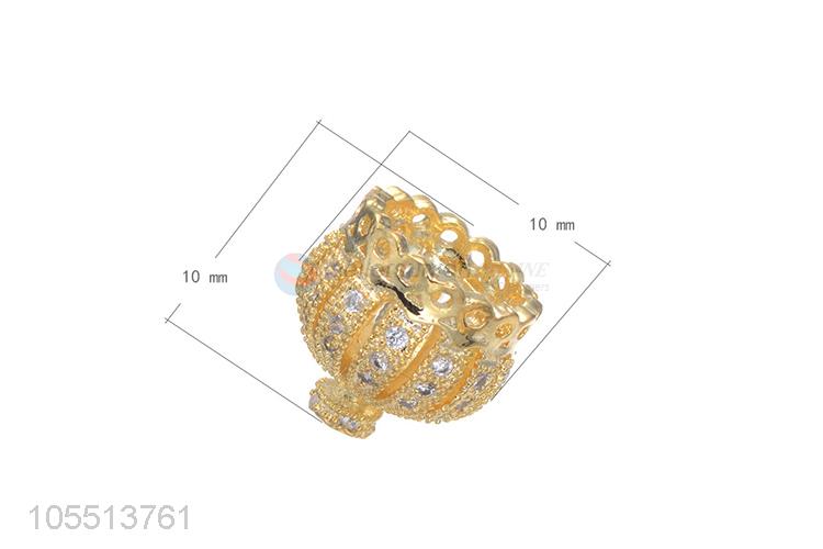 Retro Cap Shape Bracelet Beads Charm Fashion Diamond Hole Spacer Bead