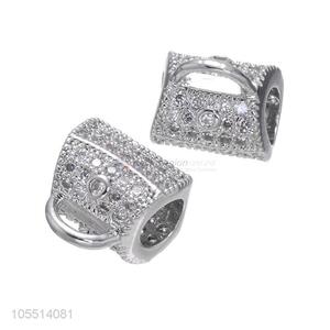 Creative Handbag Shape Bracelet Beads Jewelry Hole Spacer Bead