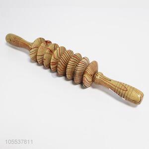 Wholesale excellent quality wooden rollers 9-wheel massage stick