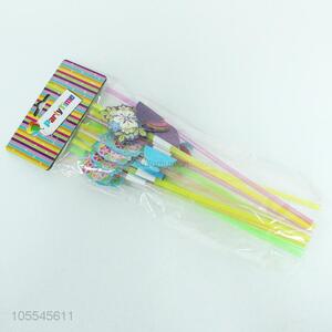 Cute Design 12 Pieces Colorful Plastic Straw