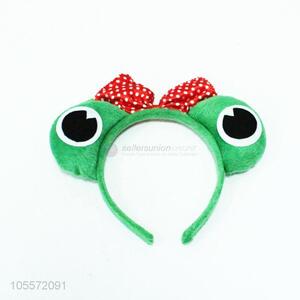 Lovely Frog Design Green Hairband with Bowknot for Sale