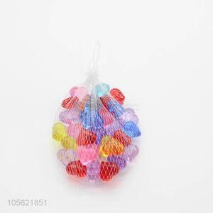 Cheap and High Quality Colorful Love Shape Acrylic Stone Craft Supplies