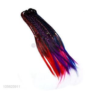 Superior factory colorful braided hairpieces hair extension for women