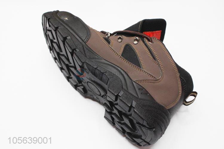 OEM customized waterproof genuine leather safety shoes for men
