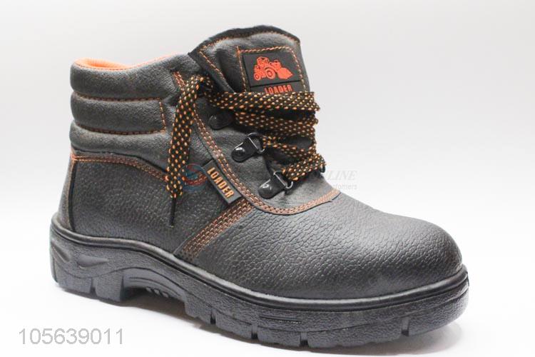 Wholesale mens safety shoes with steel toe cap and steel Plate