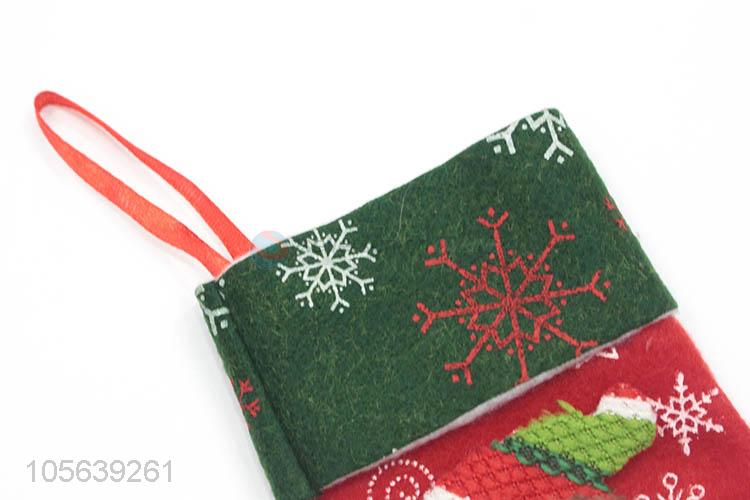Made In China Wholesale Red and Green Claus Christmas Gift Bag Santa Christmas Stocking Sock