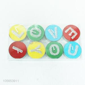 Hot selling colorful 8pcs letter birthday candles