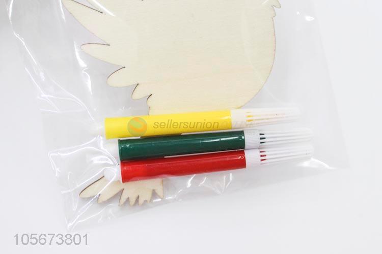 Good Quality Wooden Peace Dove Shape DIY Graffiti Craft Kit