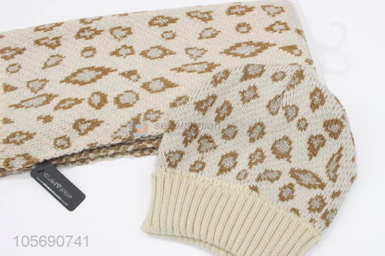 Cheap Price Autumn Winter Women Hat Knitted Warm Scarf Set