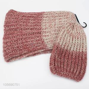 Bottom Price Thick Knitting Hat Scarf Set For Women