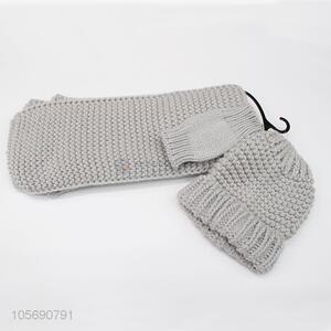Suitable Price Girls Lady Warm Knit Scarf and Hat