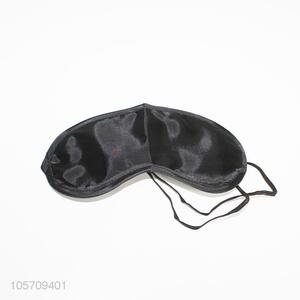 High quality black satin eyeshade for airline sleep