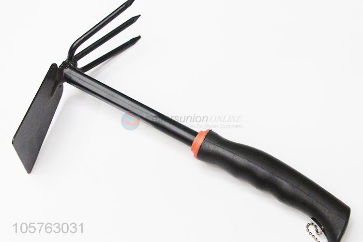 Top manufacturer gardening hand tool small garden iron hoe soldered with rake