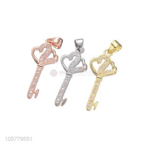 Custom Key Shape Copper Accessories Fashion Necklace Pendant