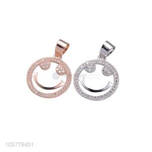 Fashion Smile Face Copper Necklace Pendant For Ladies