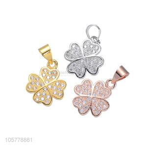 Fashion Copper Accessories Four-Leaf Clover Necklace Pendant