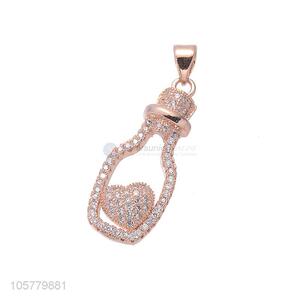 Custom Wishing Bottle Shape Copper Pendant Fashion Jewelry