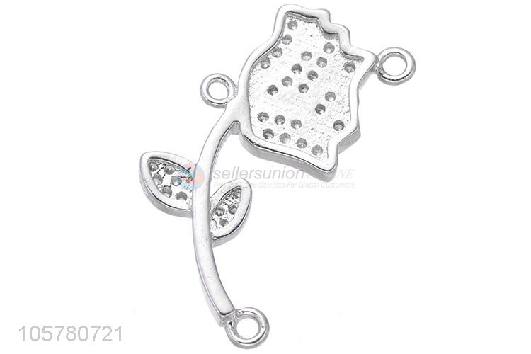 New Design Flower Shape Inlay Zircon Jewelry Accessories
