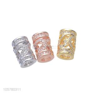 Good Quality Inlay Zircon Spacer Bead Copper Bracelet Accessories
