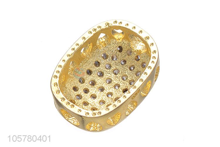 Custom Jewelry Accessories Copper Spacer Bead With Inlay Zircon