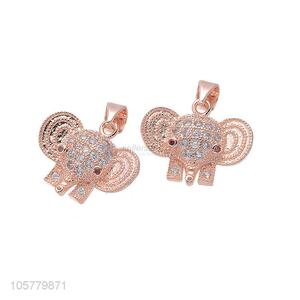 Lovely Design Elephant Shape Copper Necklace Pendant For Ladies