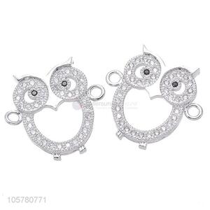 Factory Supply Owl Shape Inlay Zircon Jewelry Accessories