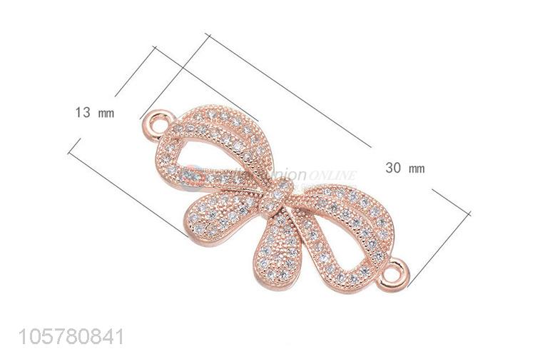 Newest Bowknot Shape Inlay Zircon Jewelry Accessories