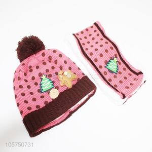Good Sale Knitted Cap And Scarf Set For Children