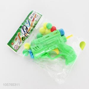 Factory sales green plastic toy gun with soft bullets